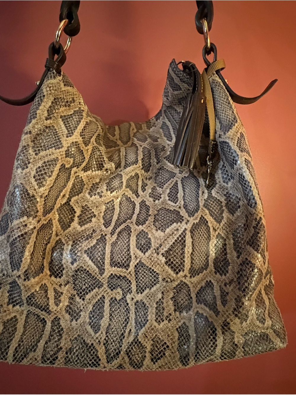 Like New! Dooney & Bourke Python Hobo Bag - Picture 2 of 4